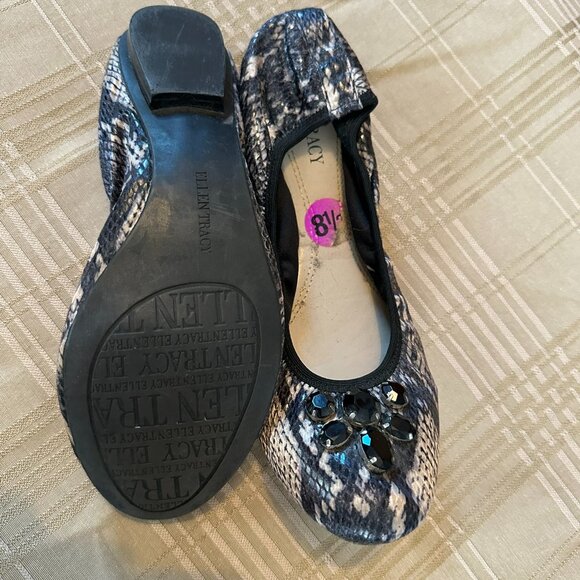 Woman Shoes Black Flats Ellen Tacy 8.5 - Picture 1 of 1